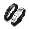 Fashion Christian Bible Stainless Steel Bracelet Bangle Engraved Cross Scripture Psalm Silicone Bracelets Religious Jewelry