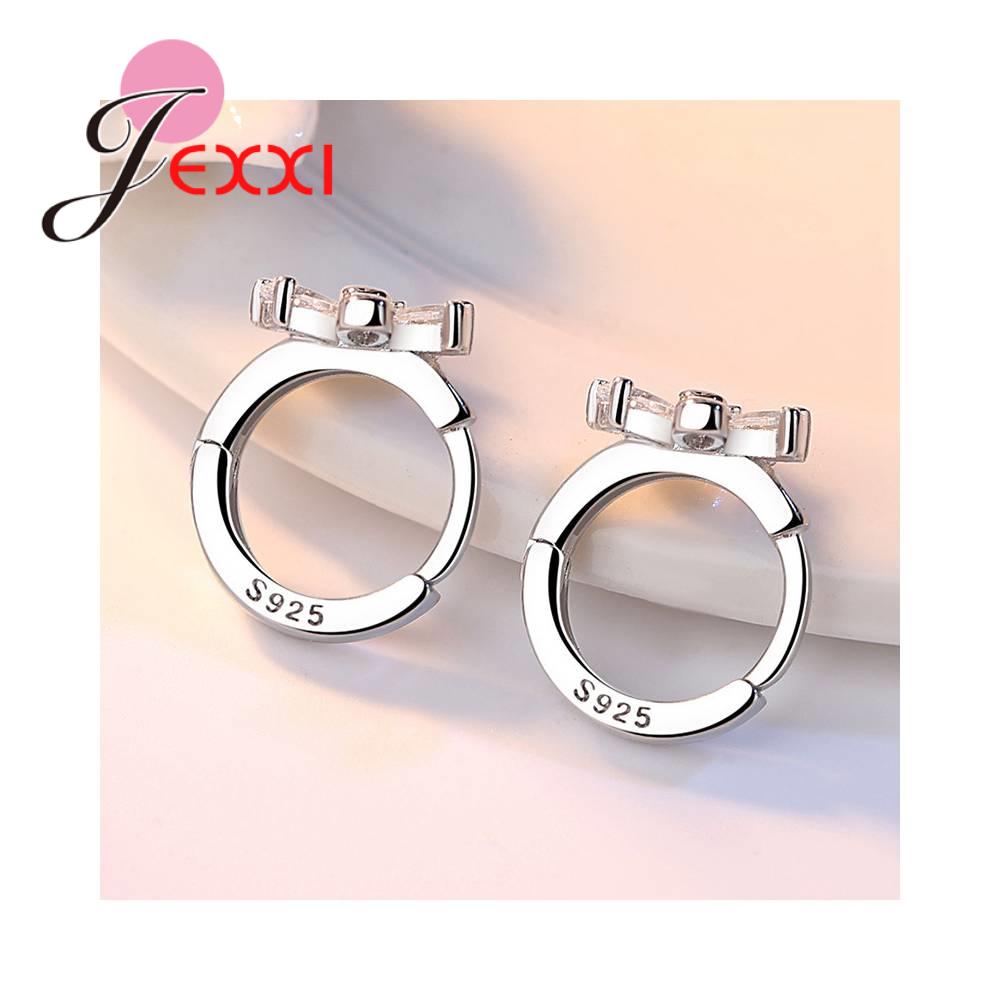 Sell Women Earring Clear Crystal Flower Shape Accessories 925 Silver Color Gifts For Girls Cheap Sale Vintage Goods