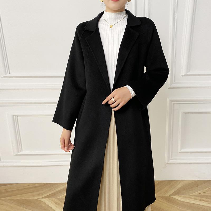 Women Wool Coat MODERN NEW SAGA 100% Wool Autumn Wool Long Coat Handmade Pea Coat Winter Warm Wool Long Jacket Overcoat