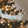 Glitter Feather Bird Ornament Sparkling Design with Clip Christmas Tree Decoration Festive Charm for Home