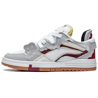 Li Ning Weigu Pro нескользящие износостойкие легкие низкие кроссовки для скейтбординга женские серые AECT034-3