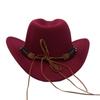 Cow Head Sunscreen Bucket Hat Felt Cowgirl Cap Retro Western Cowboy Hat  Travel