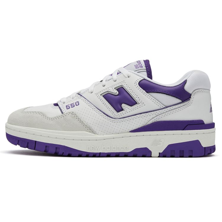 New Balance 550 White Purple Unisex Sneakers Prism-Purple BB550WR1