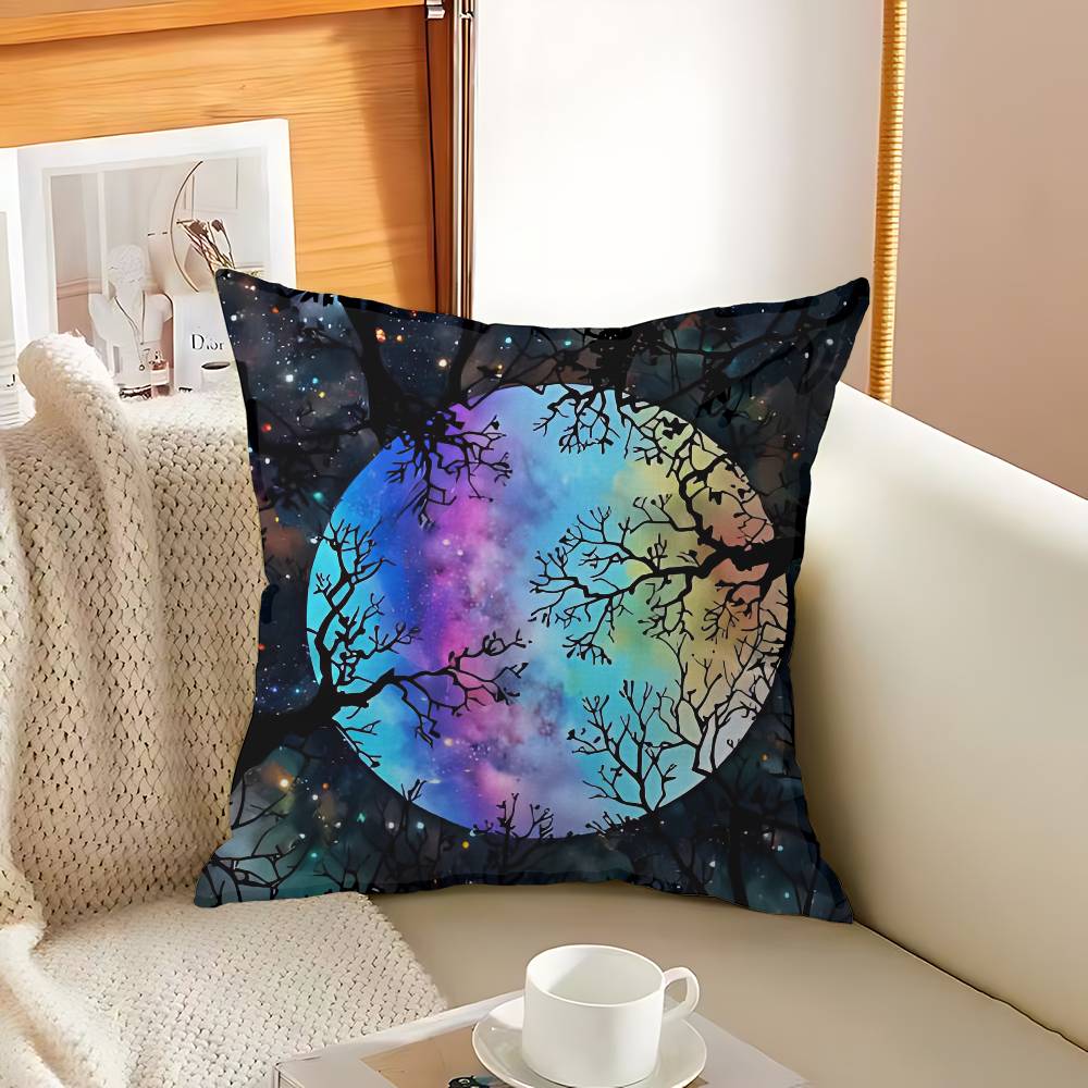 Aesthetic Moonlight Pattern Cushion Cover Car Throw Pillow Case For Sofa Car Christmas Gift 40X40Cm 45X45Cm