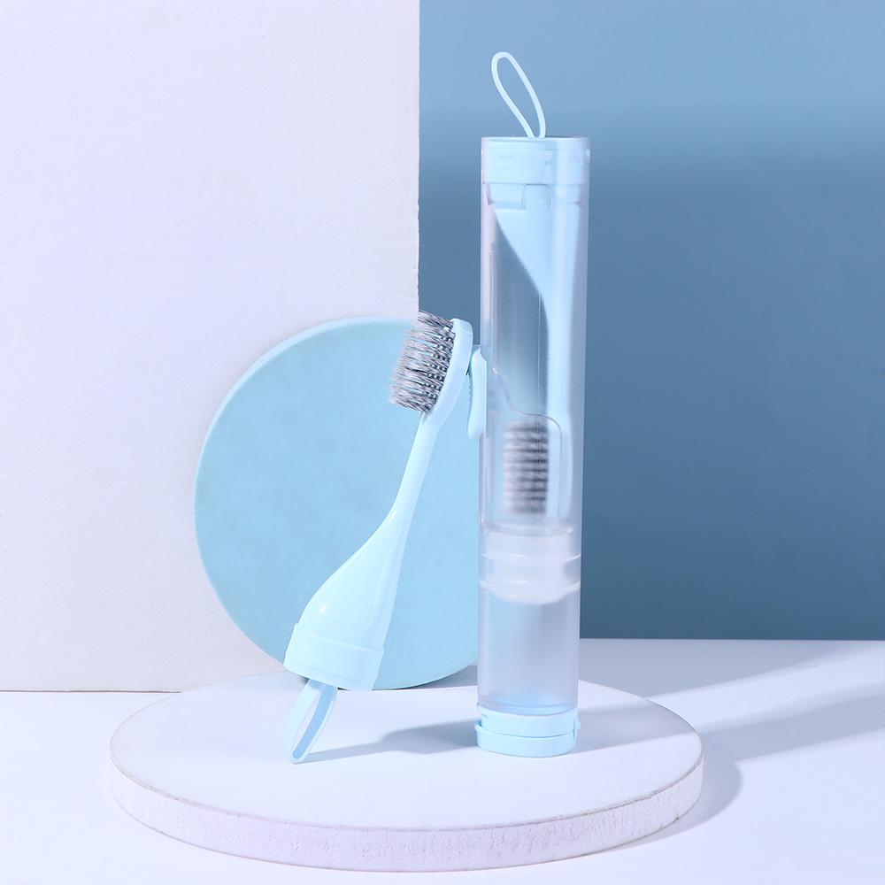 Creative Plastic Camping Toothbrush Set Tooth Clean Tools Folding Toothbrush Toothpaste Storage Kit