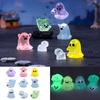 10Pcs Glowing Ghosts For Halloween Resin Decorations,Glow At Night Ghost Elf Ornament Micro Landscape Home Garden Decor