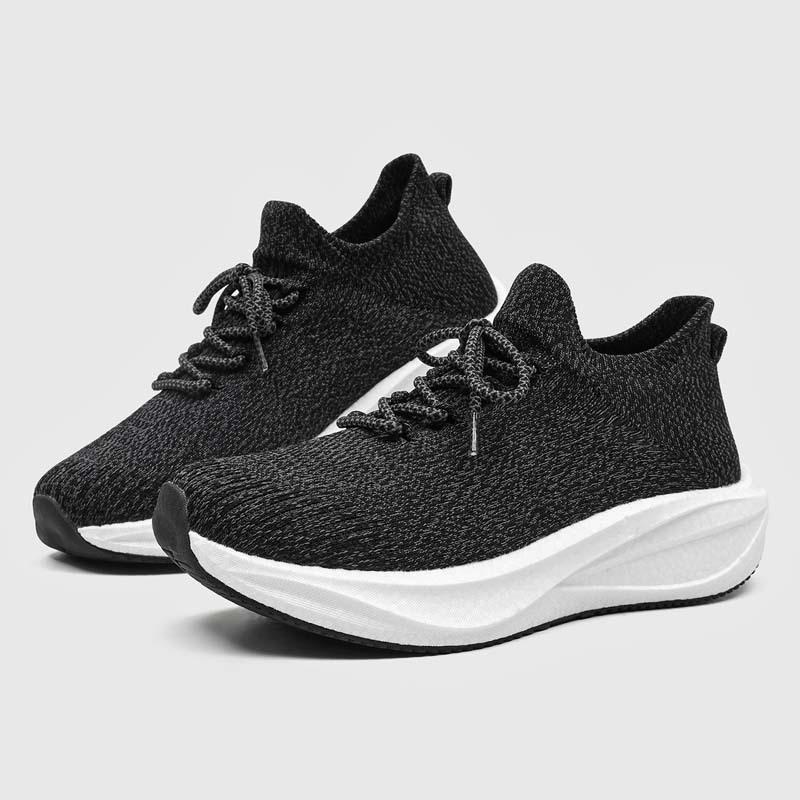 Унисекс кроссовки-слипоны большого размера из сетки Flyknit на толстой подошве