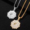 Fashionable Stainless Steel Flower of Life Pendant Mandala Tai Chi Men's Necklace Gift Jewelry