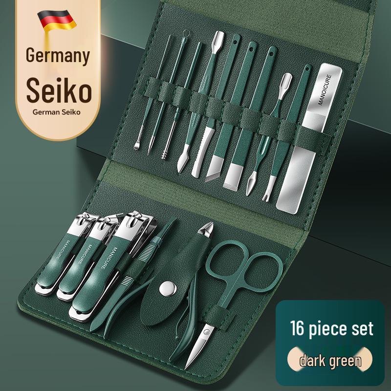 Профессиональный набор для маникюра и педикюра из нержавеющей стали - Портативный набор кусачек для ногтей