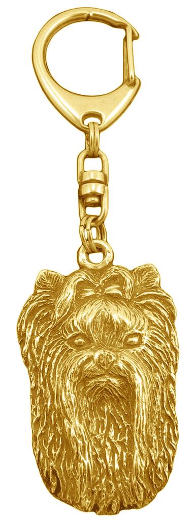 Yorkshire Terrier, Yorkie II - Gilded Key Ring with Dog In Gift Box, Handbag Decoration, Luxury Accessory by Art-Dog Brand