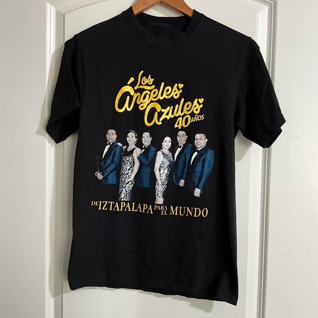 Los Angeles Azules 40 anos black and yellow T-Shirt Cotton All Size KK2698