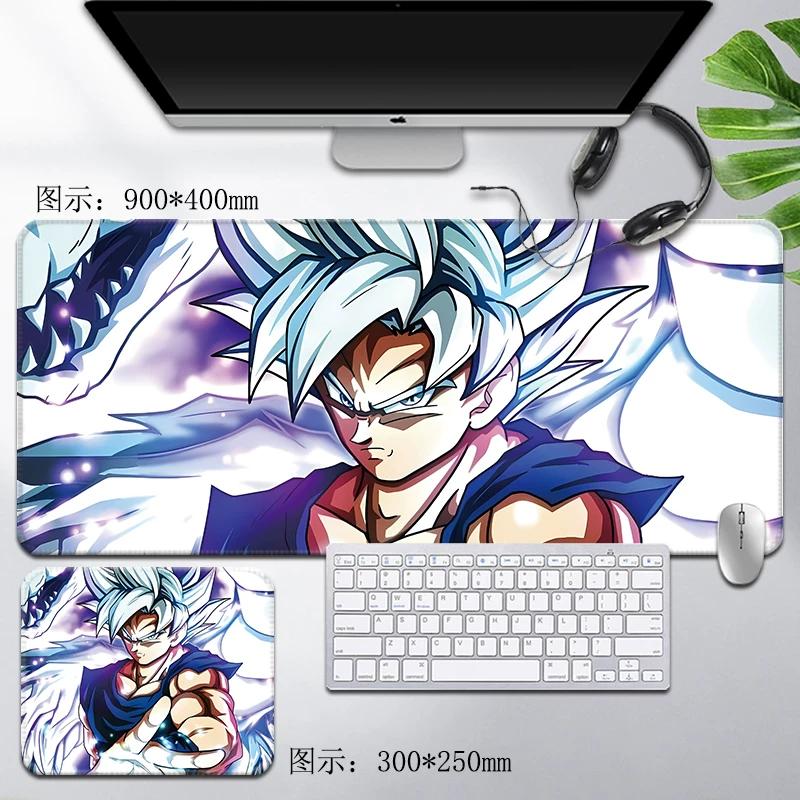 Кожаный коврик для мыши Dragon Ball Водонепроницаемый с принтом Сон Гоку Мужские компьютерные периферийные аксессуары Большой размер Игровой коврик для клавиатуры Офисный коврик для стола