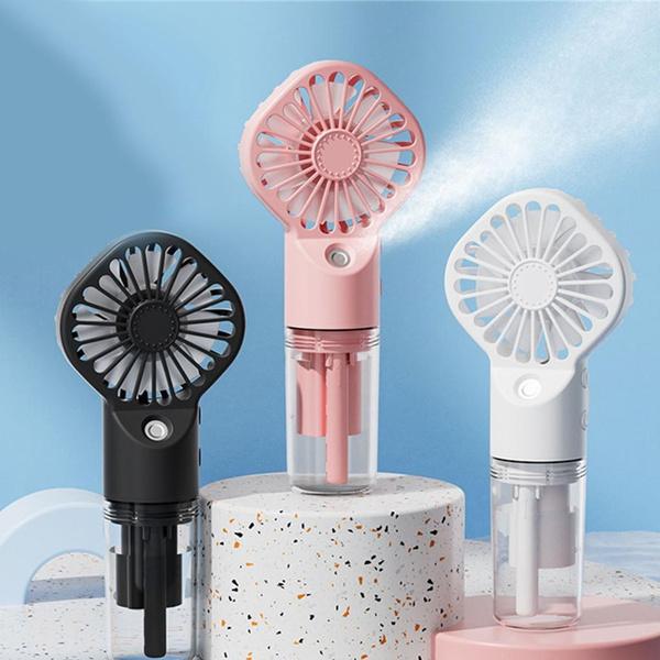 Портативный водяной вентилятор USB перезаряжаемый ручной мини-вентилятор Тихий охлаждающий вентилятор для дома, поездок на работу, путешествий, офиса POQ