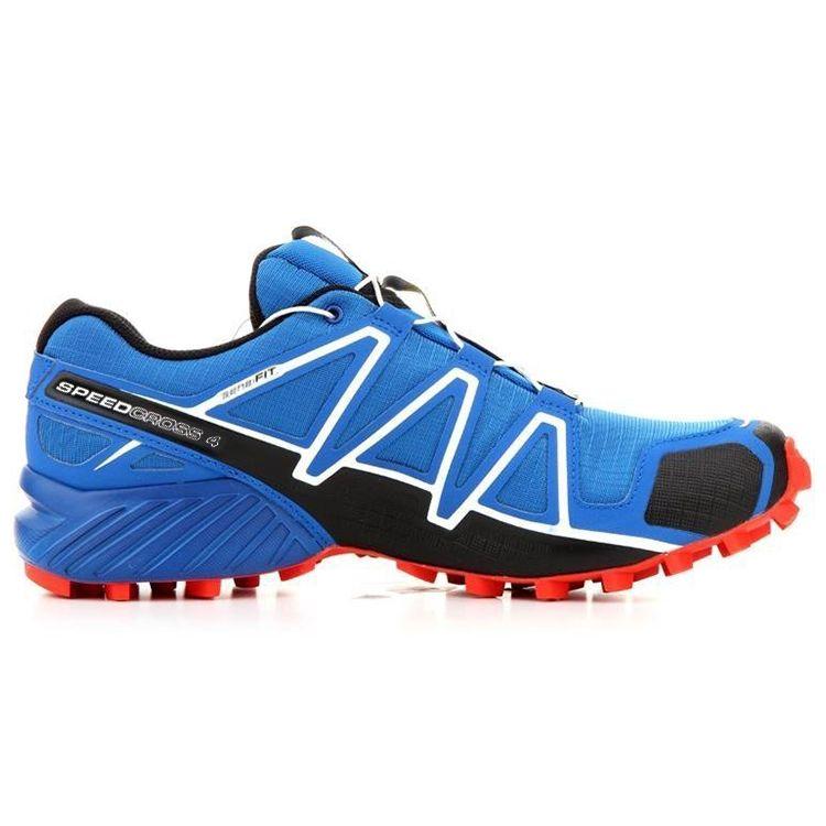 SALOMON Speedcross 4 Удобные Нескользящие Прочные Низкие Кроссовки для Хайкинга Мужские Кроссовки для Хайкинга Синий Красный 383132