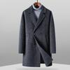 FAPAI Men's 100% Sheep Wool Long Loose Fit Overcoat