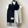 Double-sided Two Colors Scarf Simple Basic Imitation Cashmere Tassel Shawl Autumn Winter Unisex Coldproof Neck Guard Scarf