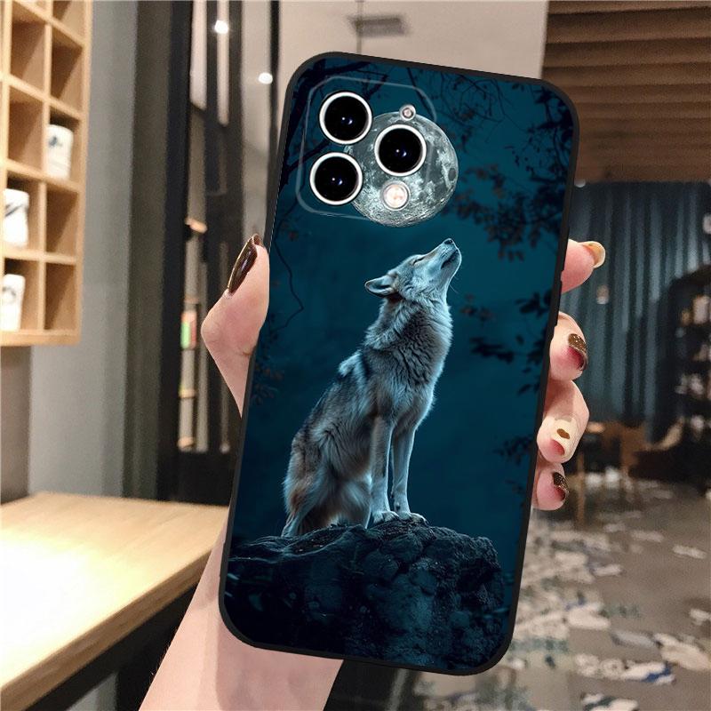 Чехол для телефона Carcasa Funda Для iPhone 17 Pro Max 17 Air 16 15 14 13 Pro Max 15 16 Pro 15Plus Животное Волк