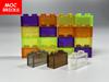 50 шт./лот Кубики MOC Кирпичик 1x2 Прозрачный 3004 3065 35743 Городской Дом Строительные Блоки Игрушки Подарки для Детей