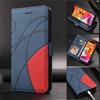 Skin Feel PU Leather Wallet Phone Case with 3 Card Slots Photo Frame for iPhone Samsung Xiaomi OPPO Line Art Design Full-body Cover