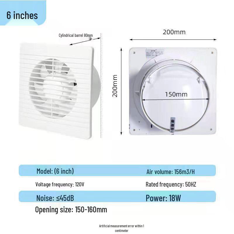 110 В Ouye Вытяжной вентилятор для ванной комнаты - Настенное вентиляционное решение