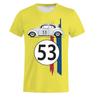 53 Number Men T Shirt Car Short Sleeve Simple Herbie Tees Tshirts Rally Car Male 3D Printed T Shirt