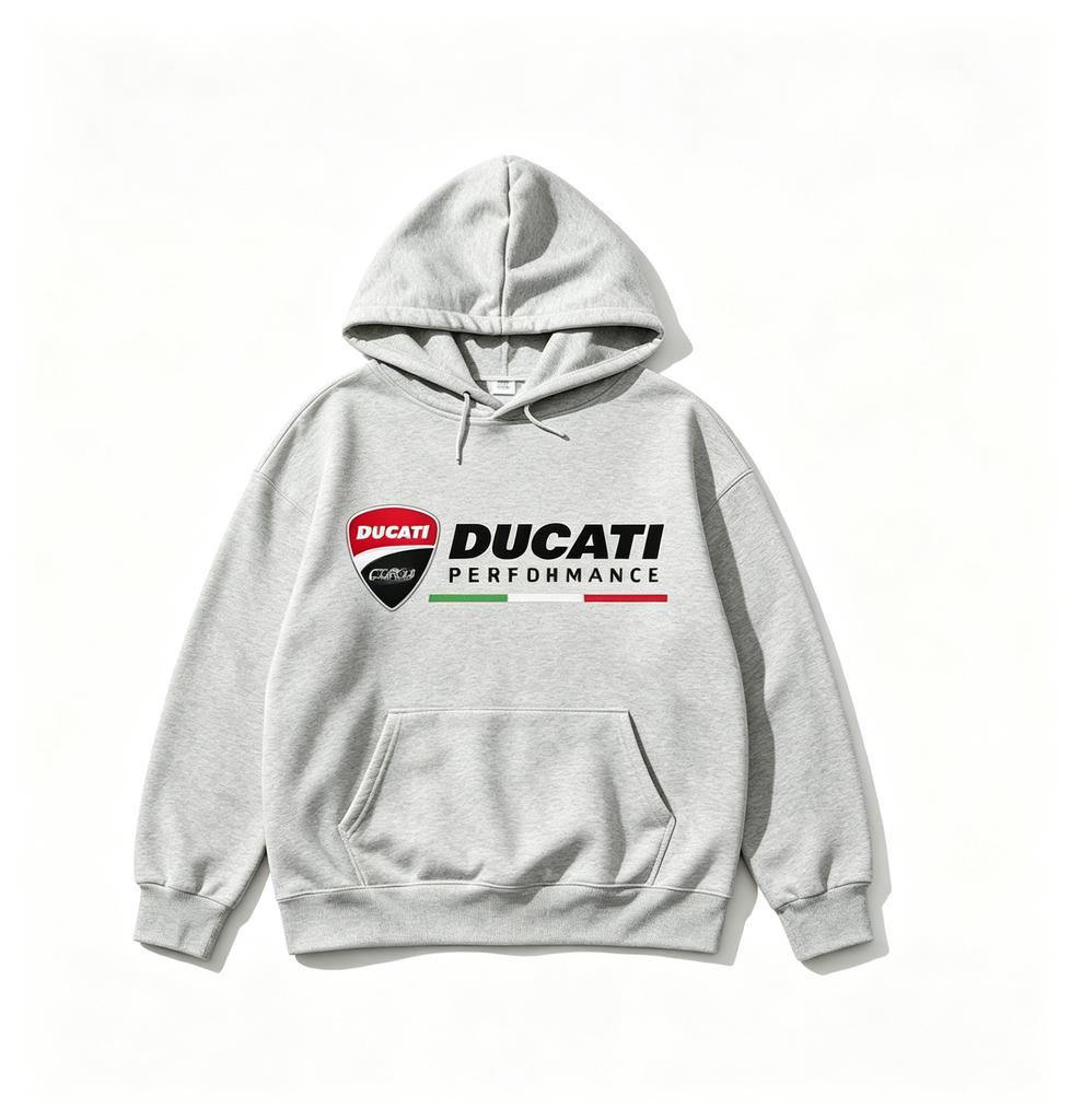 2026 New Unisex Oversized Motor Hoodie Autumn Winter Streetwear Motorcycle Performance Front Logo Print Hooded Sweatshirt