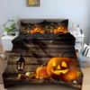 Halloween Horror Pumpkin King Queen Duvet Cover Night Witch Bedding Set Bat Moon Quilt Cover 2/3Pcs Polyester Comforter Cover