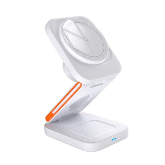 Беспроводное зарядное устройство для iPhone, Android, iWatch для AirPods, складные магнитные беспроводные часы для телефона 3-в-1