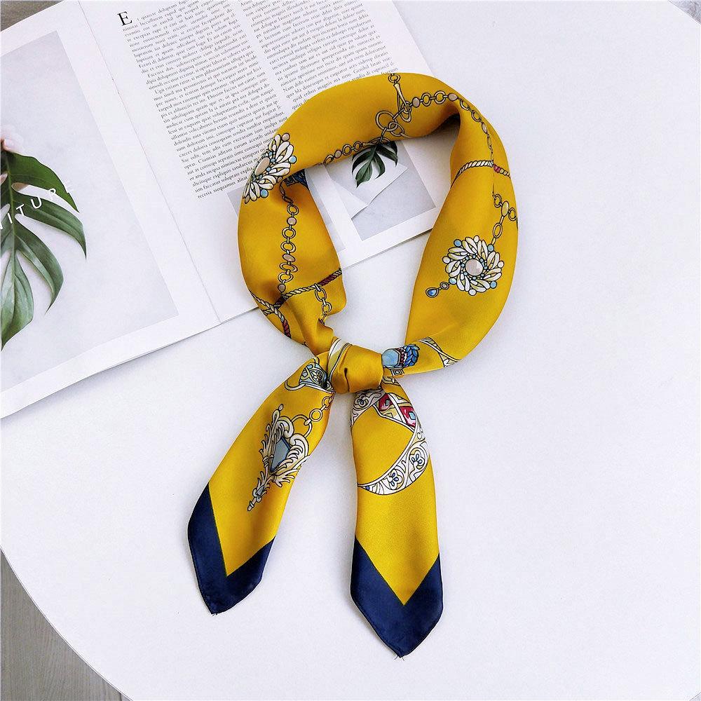 Модный декоративный шарф, повязка для волос, резинка для волос 70, маленький квадратный шарф, шелковый шарф, женский весенне-осенний универсальный маленький шарф, профессиональный шарф