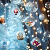 Christmas Transparent Balls Hanging Pendants for Xmas Tree Plastic Hollow Ball Ornaments Wedding Party Home Decoration Supplies