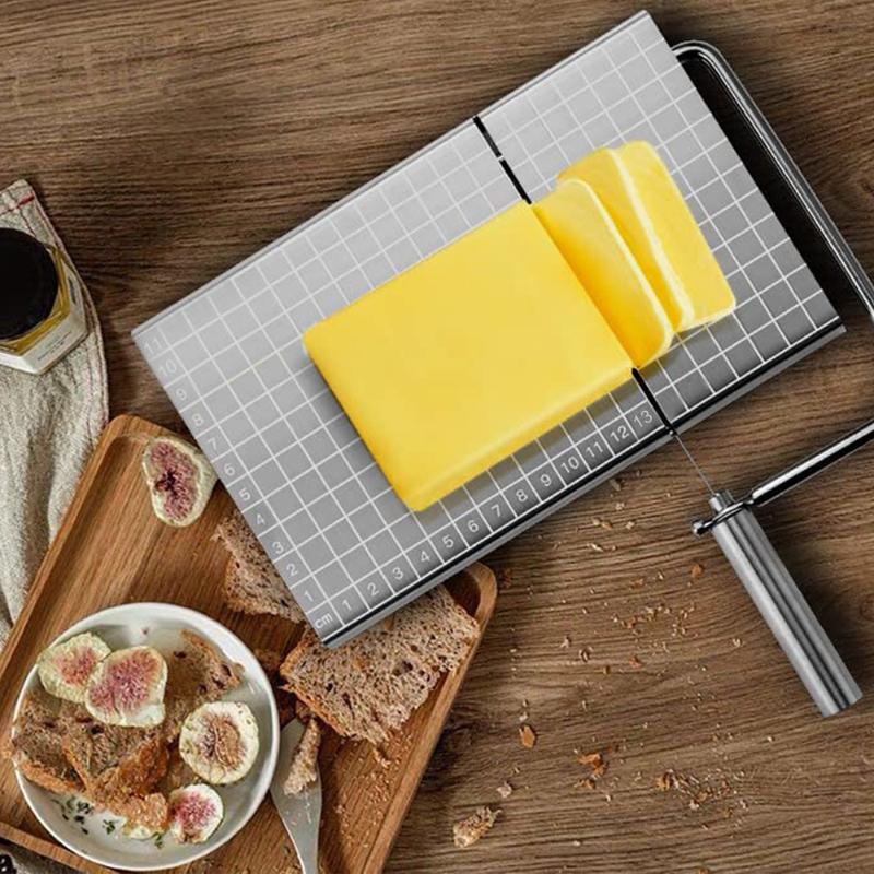 Cheese Tool Stainless Steel with Graduated Multifunctional Cheese Slicer Sausage Ham Slicing Butter Knife Cheese Cutter