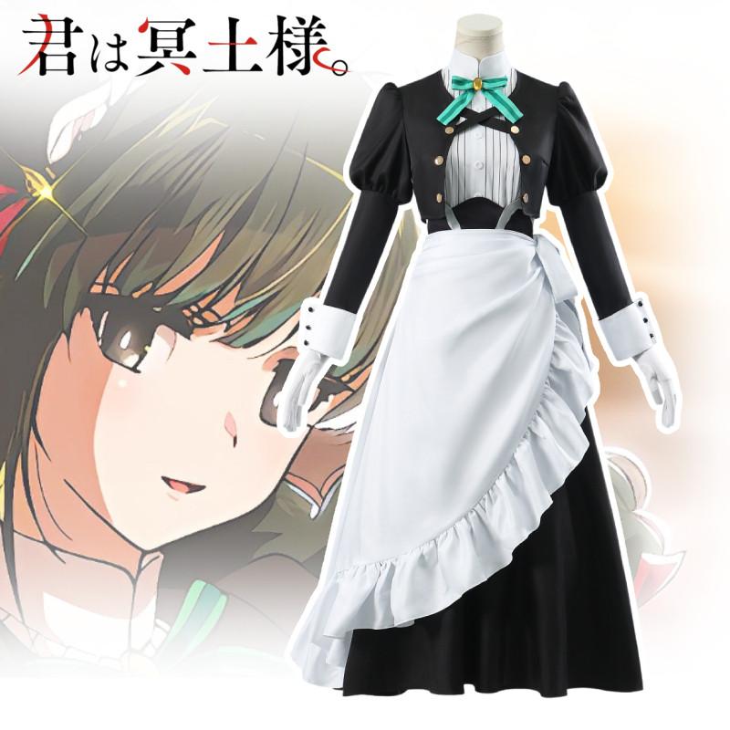 Потрясающий аниме косплей костюм Мэй Мэй, горничной-убийцы, в элегантном снежном дизайне