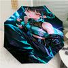 Demon Hunter Print Automatic Umbrella, 8 Rib Iron Frame, Plastic Handle, Suitable for Outdoor Travel &Daily , Ideal Gift