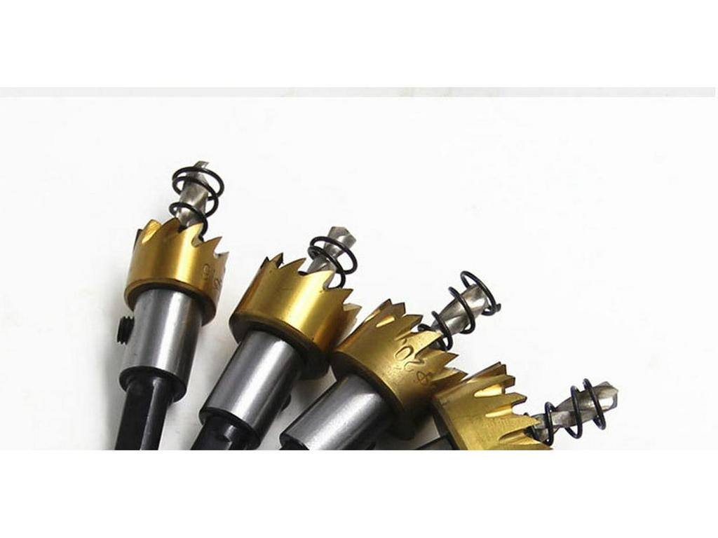 5-Piece Titanium-Coated HSS Hole Opener Set for Stainless Steel and Metal Sheet Drilling