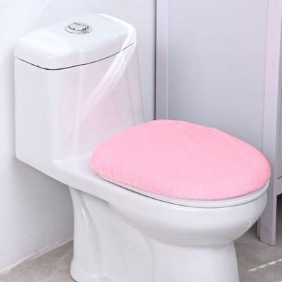 Теплая накладка на сиденье унитаза Утолщенная однотонная крышка для унитаза Мягкое прикосновение Моющаяся защитная накладка на крышку унитаза Для домашнего туалета