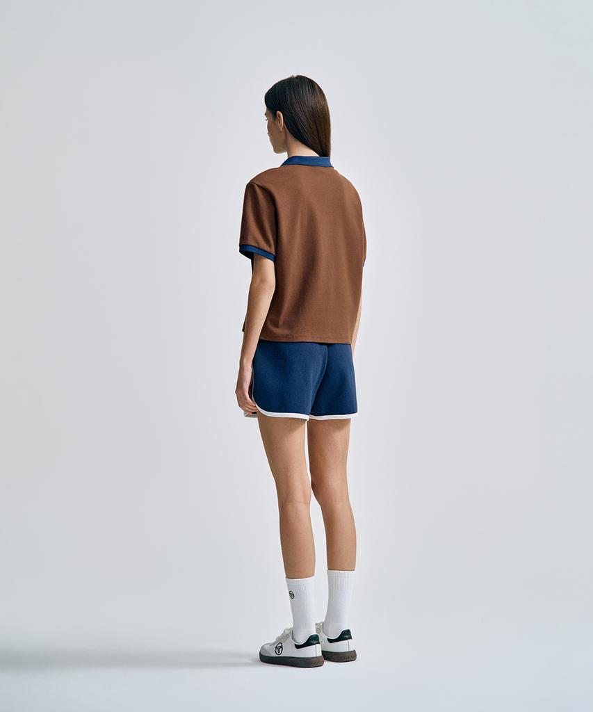 SERGIO TACCHINI W Double Knit Open Collar Polo