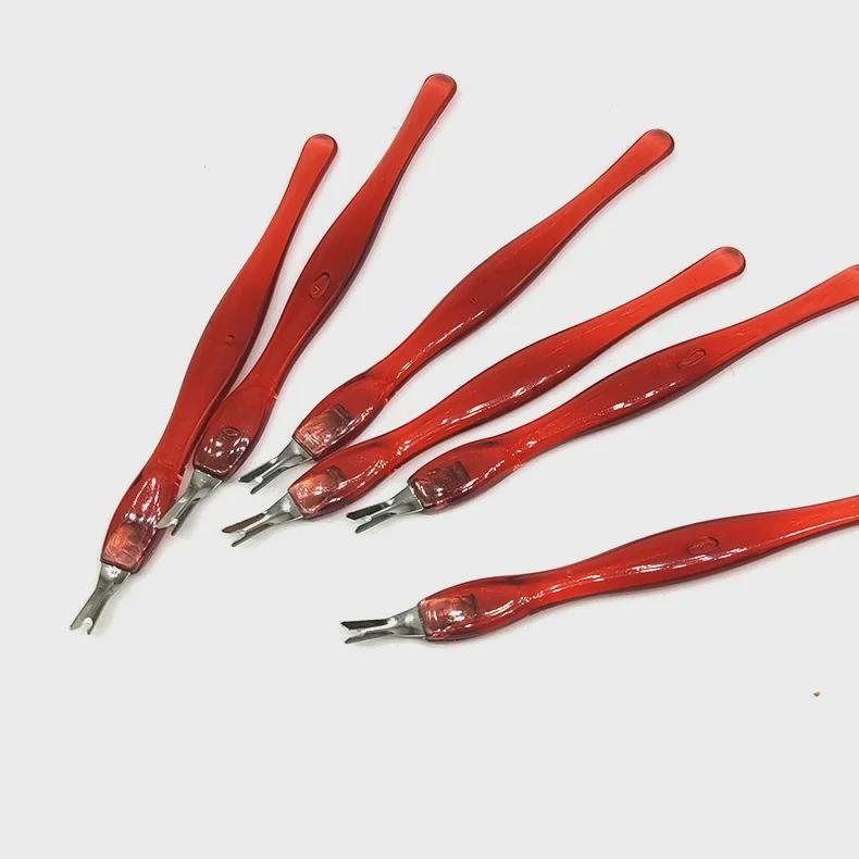 Red Sharp Вилка для удаления омертвевшей кожи для маникюрных инструментов