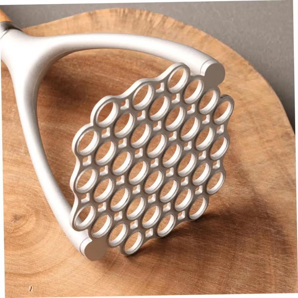 Potato Tool Fruit Masher Potatoes for Home Kitchen Aluminium Alloy Integrated Masher Masher Crusher Household Set Wood
