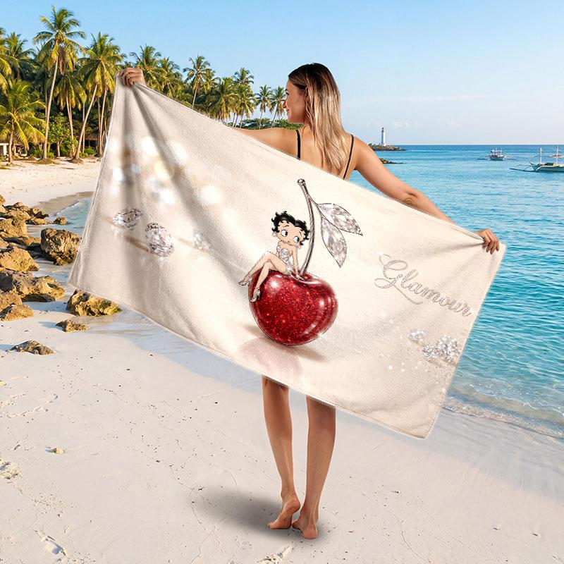 Large Beach TowelBetty Boop Soft Absorbent Towel Beach Bath Home Use