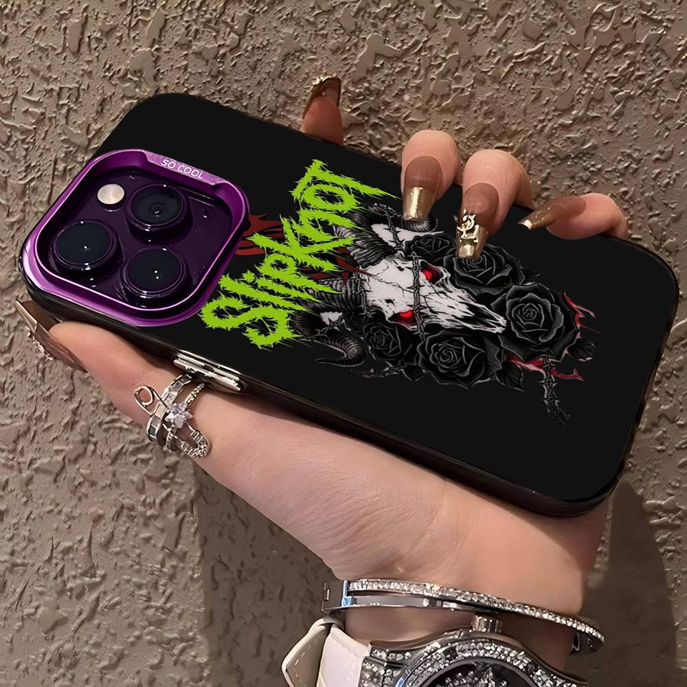 Чехол для телефона группы Slipknot Серебристый корпус Для IPhone 17 16 15 14 13 12 11 Pro Max Plus
