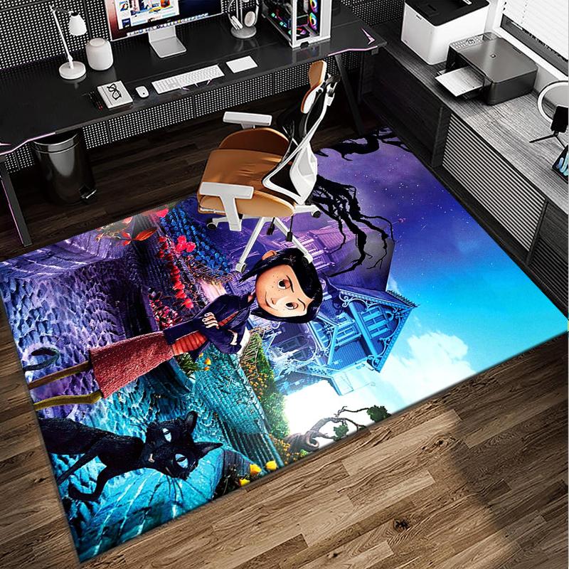 Moonlit Mystery Cora-line Office Rug Chair Mat, Game Carpet, Suitable for Front Door, Bedroom, Living Room, Desk, Holiday Gift
