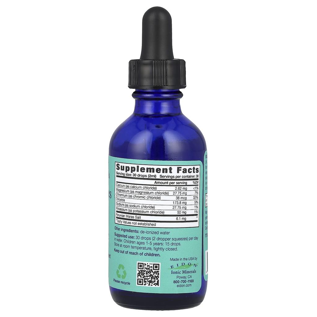 Eidon Ionic Minerals Ionic Minerals, Electrolytes, Concentrate, 2 Oz (60 Ml)