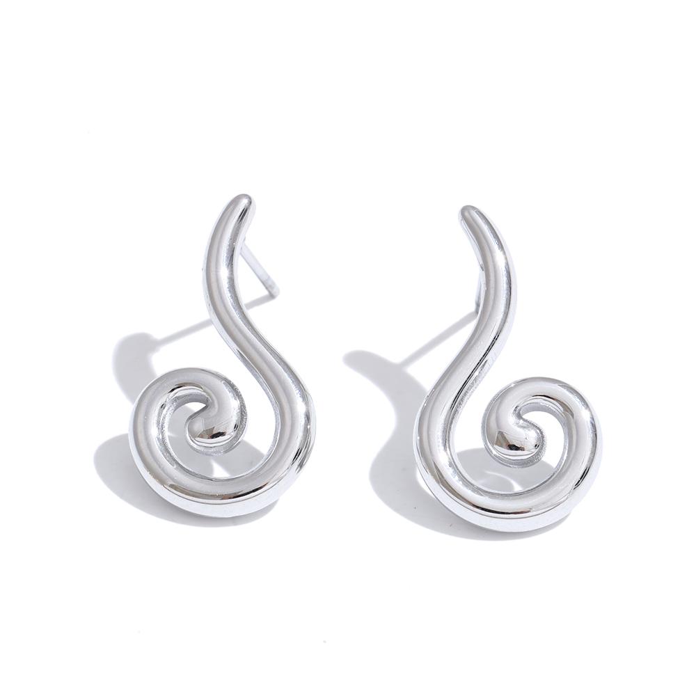 Yhpup Stylish Unique Stainless Steel Geometric Unusual Earrings Tarnish Resistant Metal Daily Distinctive Jewelry Accessories