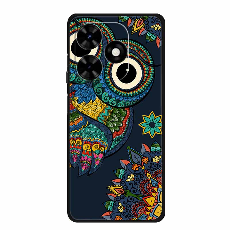 Чехол для Tecno Spark Go 2024 Животные Расписной ТПУ Силиконовый Мягкий Чехол для Телефона для Spark Go2024 BG6 Защитный Волк Ударопрочный Para
