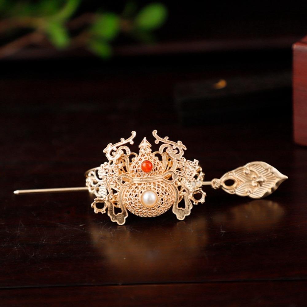 Головной убор, держатель для волос «конский хвост», китайская ханьфу-корона династии Тан, изысканный аксессуар для волос