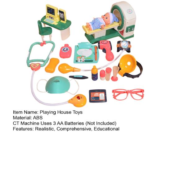 Детский набор врача с настоящим компьютерным томографом, стетоскопом, медицинскими инструментами, обучающий ролевой набор игрушек для мальчиков и девочек 3-6 лет