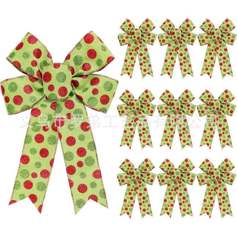 Green Hair Bow Thief Costume Accessory Christmas Party Decor DIY Tree Ornament