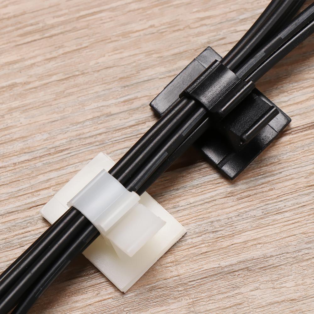 10 шт. Практичный органайзер-зажим Липкая застежка Кабельный зажим Пряжка Держатель для фиксации проводов