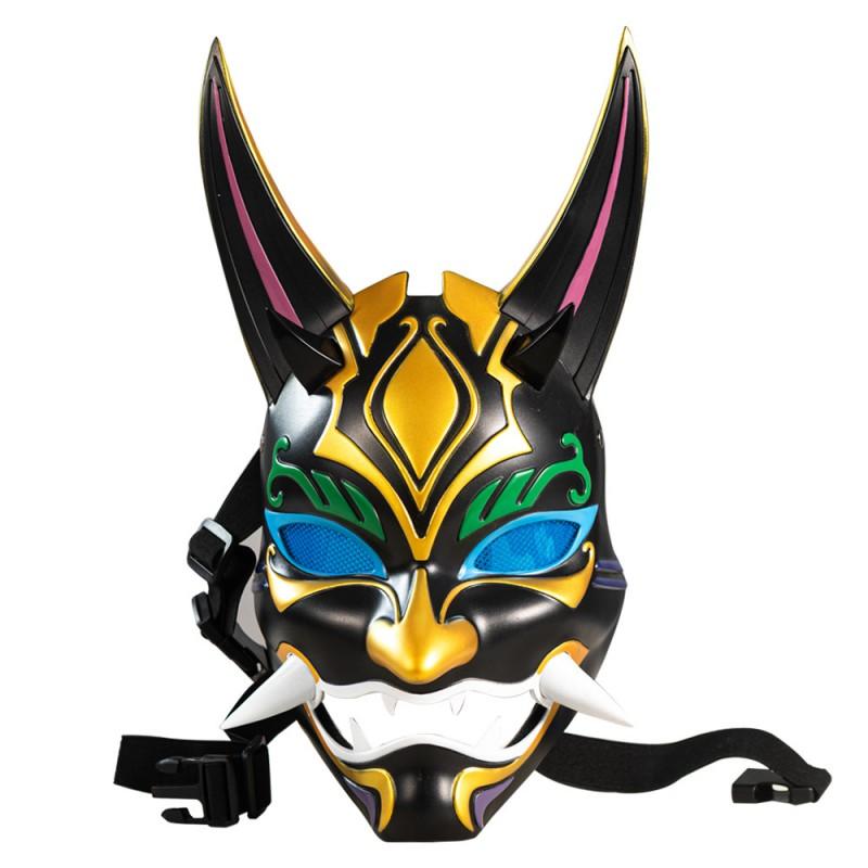 Halloween Genshin Impact Xiao Cosplay Mask Full Face Resin ABS Anime Game Costume