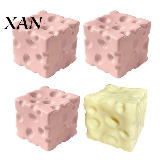 Relaxation Hand Toy 1/2Pcs Pink Cheese Squeeze Stress Relief Yellow Block Fidget Fake Cube Sensory Reduction Ball